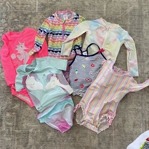 Lot of girls toddler swimsuits 2T/3T